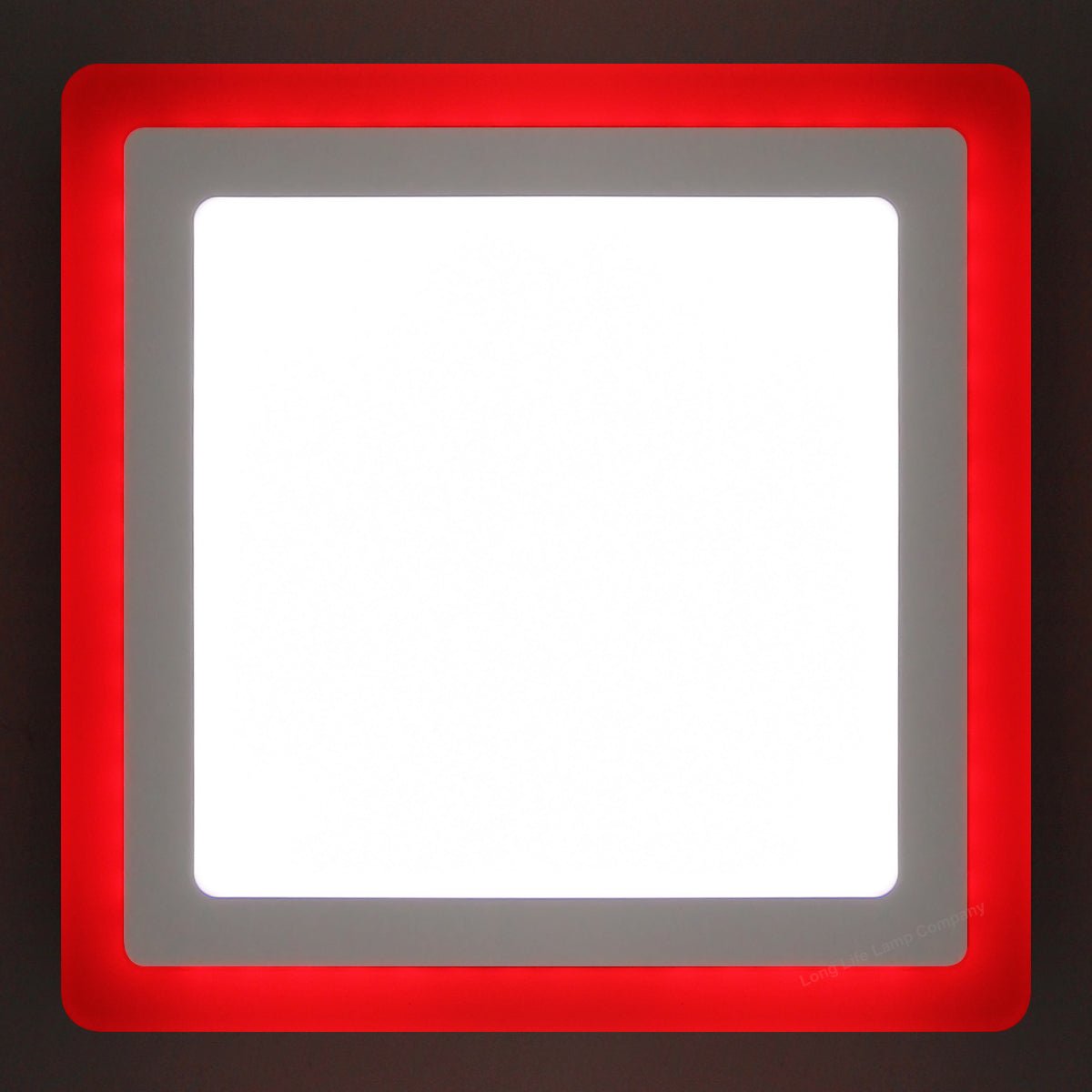 18w Square LED Ceiling Light Cool White with Red Ambient Ring Surface Mount - Energy Light Bulbs - Free delivery on all orders