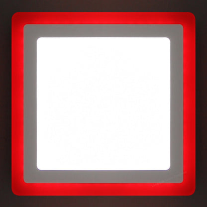18w Square LED Ceiling Light Cool White with Red Ambient Ring Surface Mount - Energy Light Bulbs - Free delivery on all orders