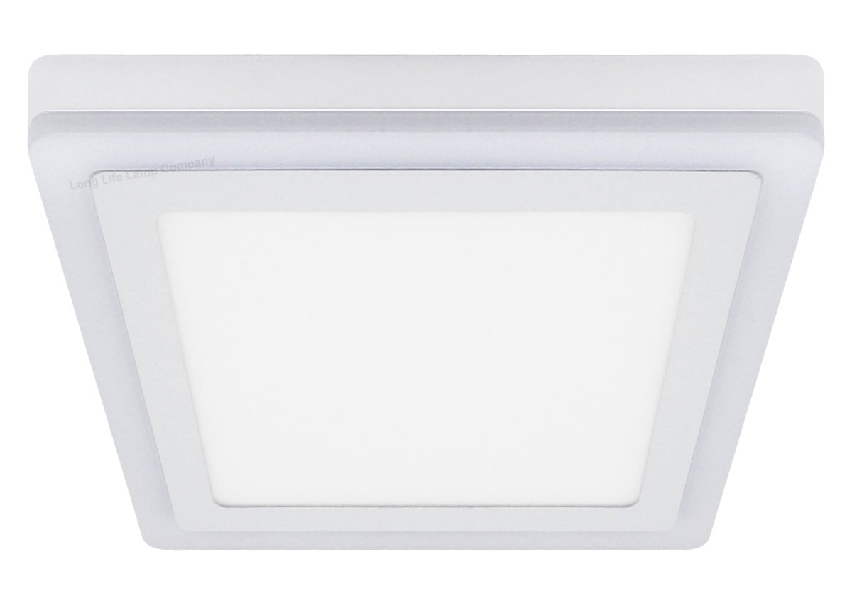 18w Square LED Ceiling Light Cool White with Red Ambient Ring Surface Mount - Energy Light Bulbs - Free delivery on all orders