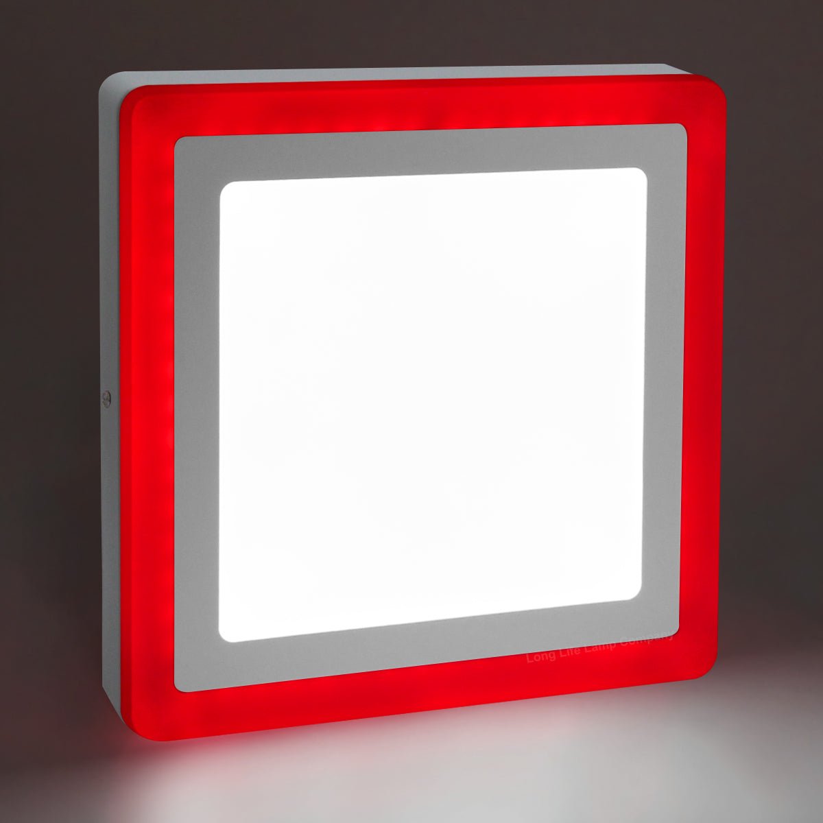 18w Square LED Ceiling Light Cool White with Red Ambient Ring Surface Mount - Energy Light Bulbs - Free delivery on all orders
