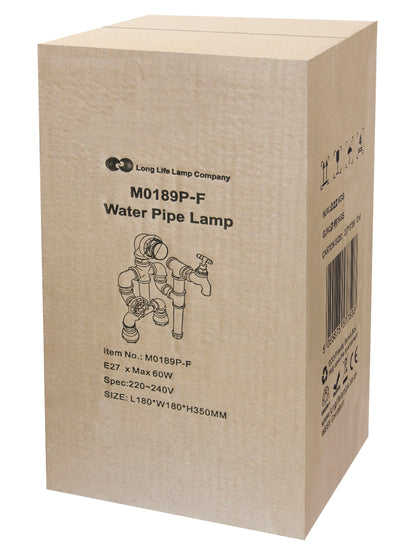 Vintage Industrial Water Pipe Table Lamp M0189P with 4W ST58