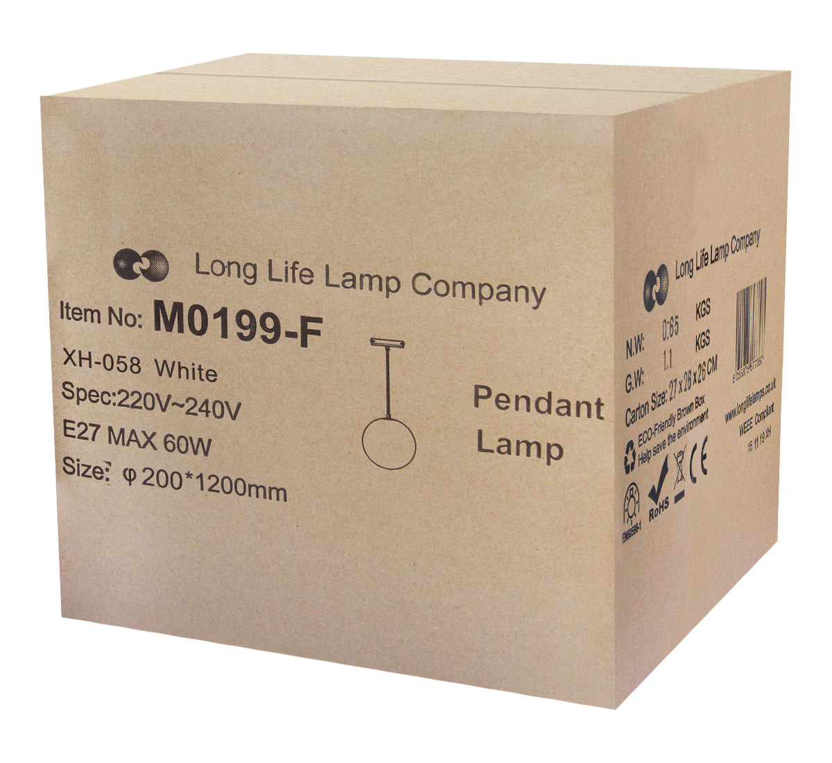 Frosted Glass Globe Ceiling Pendant Light M0199 - Free delivery on all orders