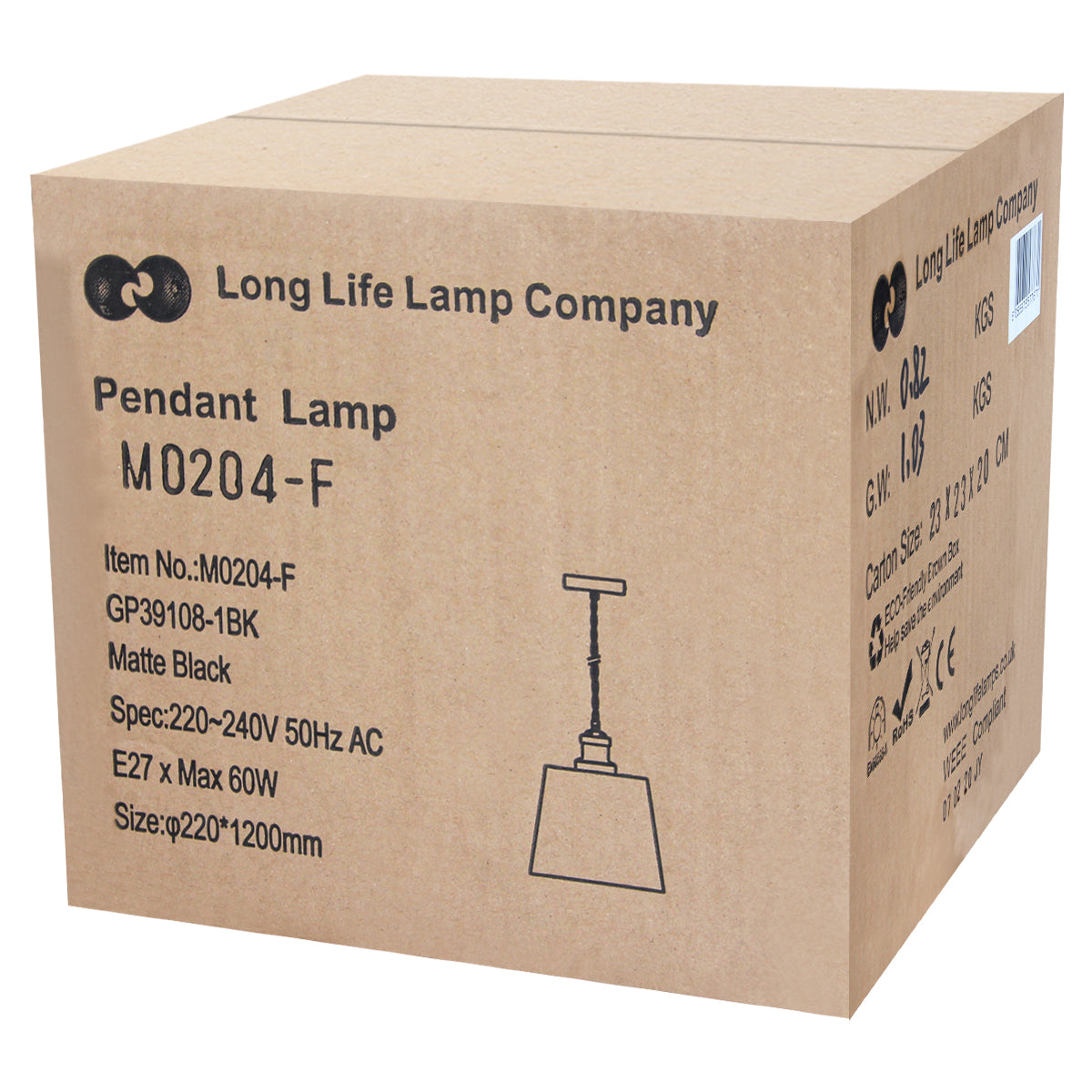 Modern Black Ceiling Pendant Light - Free delivery on all orders