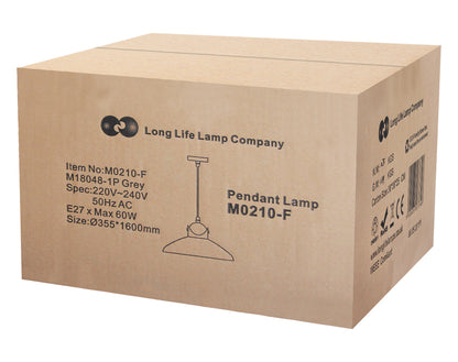 Retro Vintage Industrial Grey Metal Ceiling Pendant Light M0210