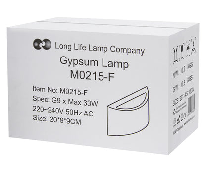 Modern Up Down Gypsum Ceramic Wall Light with G9 LED 5W WW