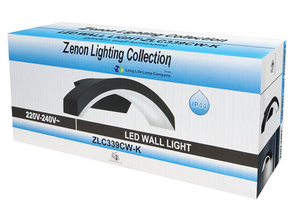 Modern Curved 7W LED Outdoor Wall Light Cool White