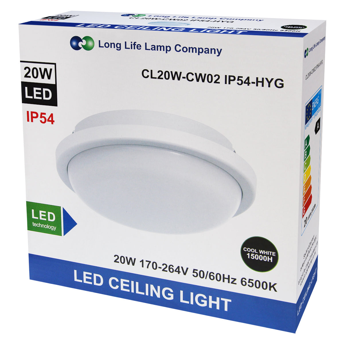 20w LED Bulkhead Round Ceiling Light Cool White