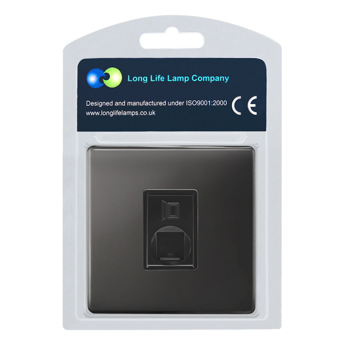 1 Gang Ethernet Port Data Socket CAT 5 Wall Plate Black Nickel Polished N442GME - Free delivery on all orders