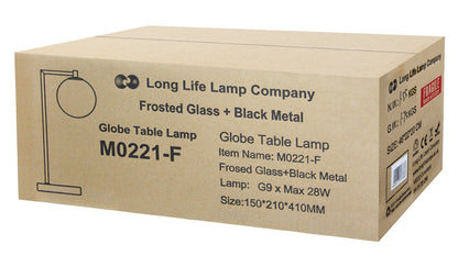 Modern Retro Opaque Globe Table Lamp - Free delivery on all orders