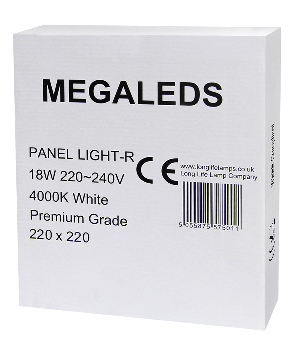 18w Round LED Recessed Ceiling Panel Light White 4000K - Free delivery on all orders