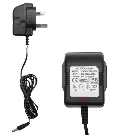 Replacement 9V DC300mA Mains Charger for Rechargeable Flood Lights Torch Battery