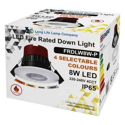 8W Fire Rated Downlights Dimmable White