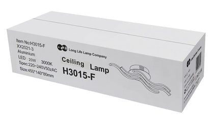 Modern LED Ceiling Chrome 3 Strip Light Warm White 20W Semi Flush