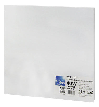 Dimmable 40w Sky With Sun LED Recessed Ceiling Panel 600 X 600 Cloud Scene With Dimmable Transformer