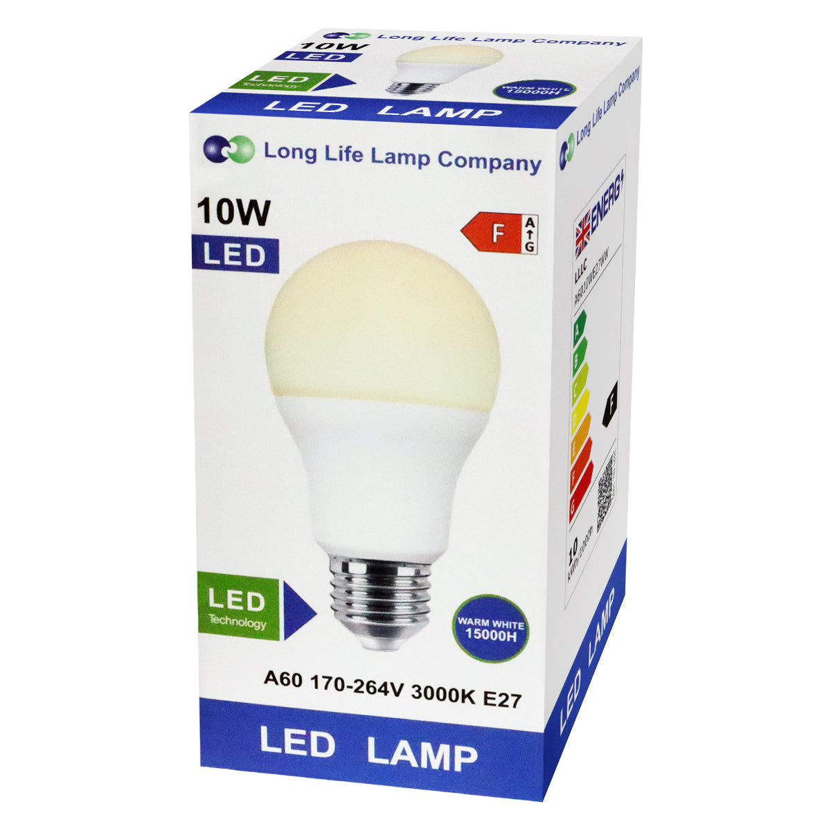 10w A60 GLS LED Light Bulbs E27 Edison Screw Warm White - Free delivery on all orders