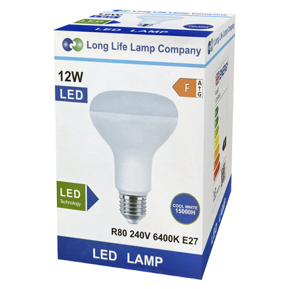 12w LED R80 Reflector Bulb 6400K Cool White