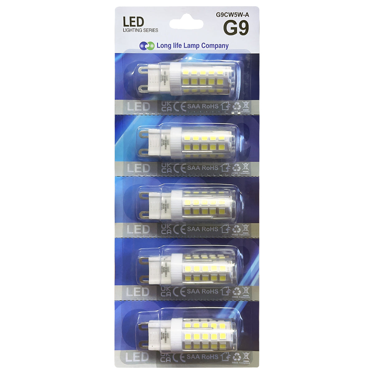 10 Pack 5W G9 LED Bulbs Cool White 40W Equivalent - Free delivery on all orders