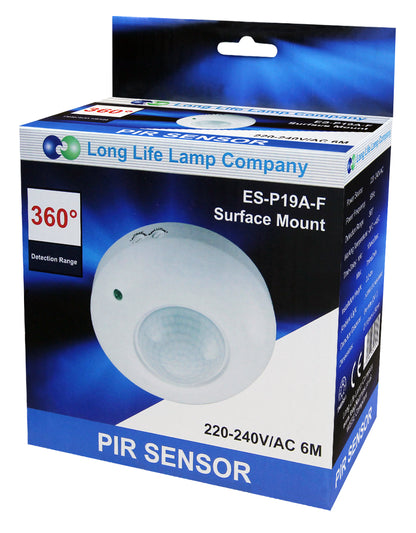 360° PIR Ceiling Motion Sensor Switch IP44 Surface Mount 1200W - Free delivery on all orders