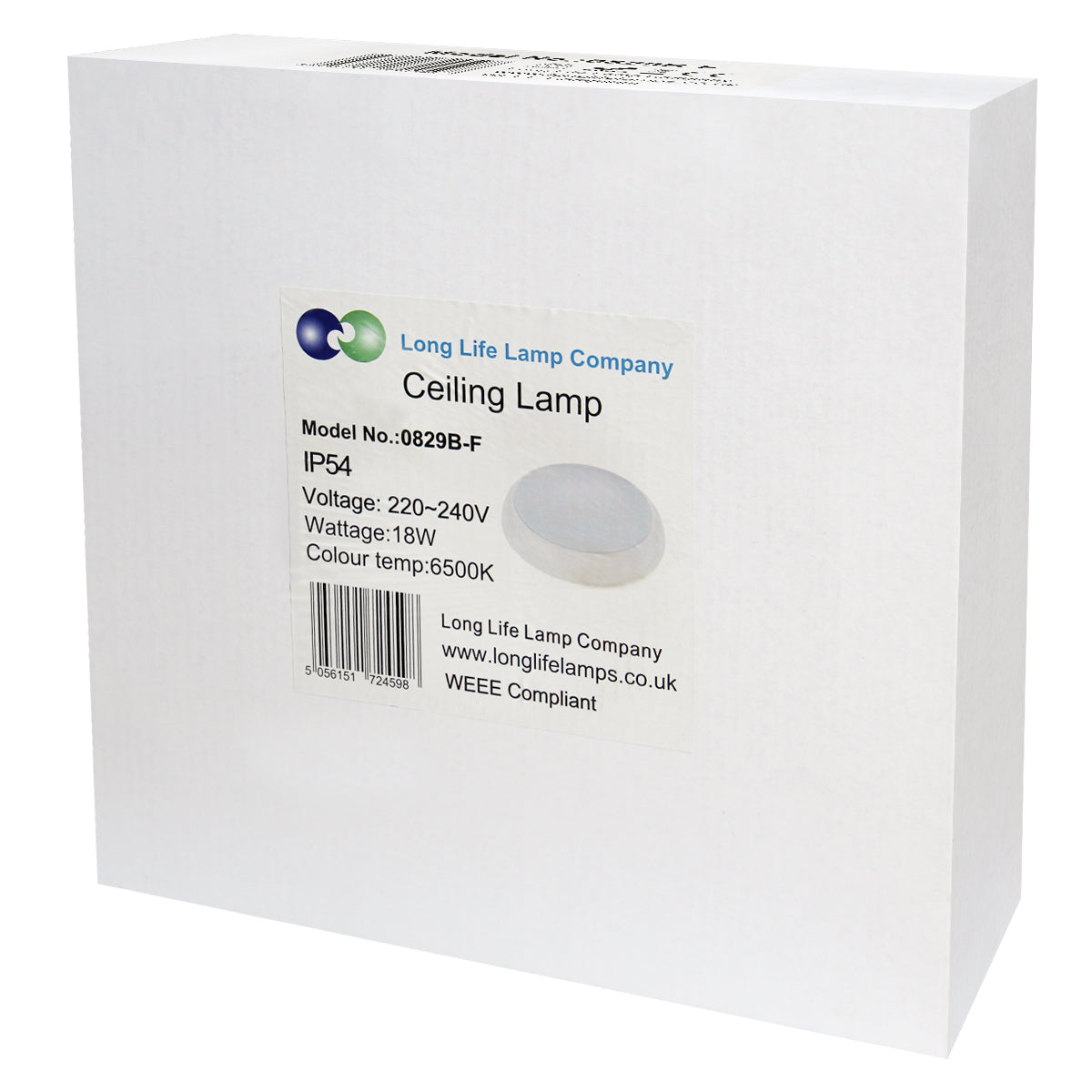 18w Round LED Ceiling Flush Mount Light IP54 6500k Bright Daylight - Free delivery on all orders