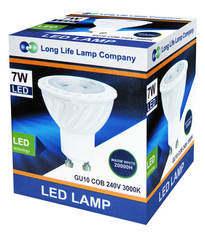 7w COB LED GU10 Replacement 65w Halogen Warm White - Free delivery on all orders