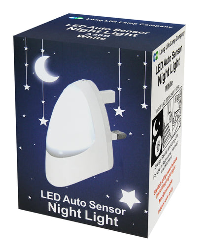 Automatic White LED Night Light Plug In Energy Saving Dusk 2 Dawn - Free delivery on all orders