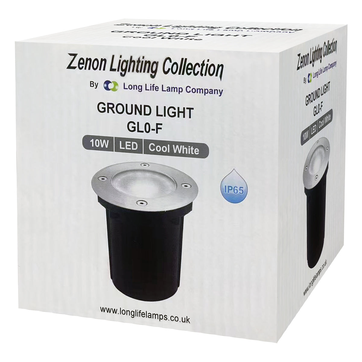 10w Outdoor Ground Walkover Light Round Cool White Brushed Chrome GL01CW