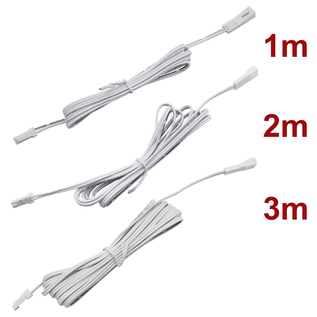 1m 2m 3m Extension Lead for LED Under Cabinet Lights - Energy Light Bulbs - Free delivery on all orders
