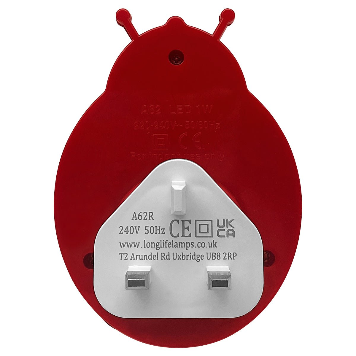 1W LED Night Light with Auto Sensor Red Ladybug Plug In Dusk to Dawn - Energy Light Bulbs - Free delivery on all orders
