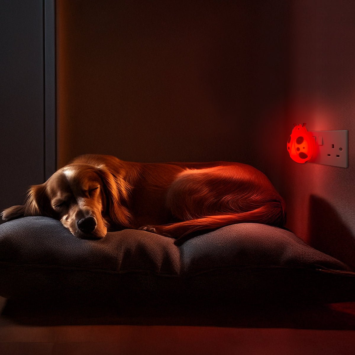 1W LED Night Light with Auto Sensor Red Ladybug Plug In Dusk to Dawn - Energy Light Bulbs - Free delivery on all orders