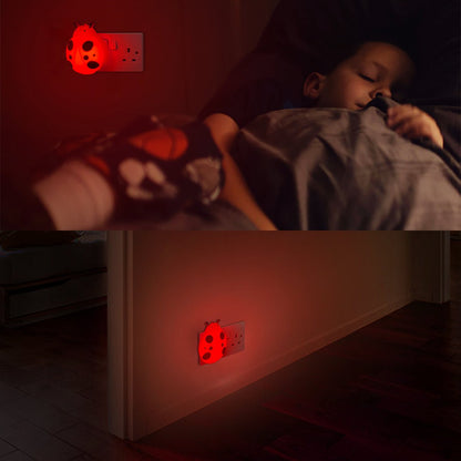1W LED Night Light with Auto Sensor Red Ladybug Plug In Dusk to Dawn - Energy Light Bulbs - Free delivery on all orders