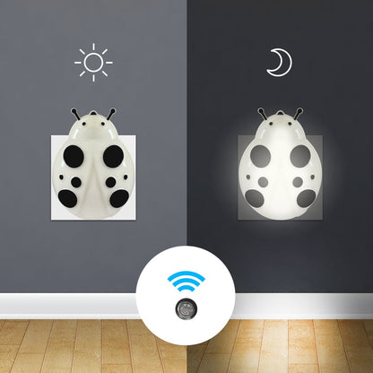 1W LED Night Light with Auto Sensor White Ladybug Plug In Dusk to Dawn - Energy Light Bulbs - Free delivery on all orders