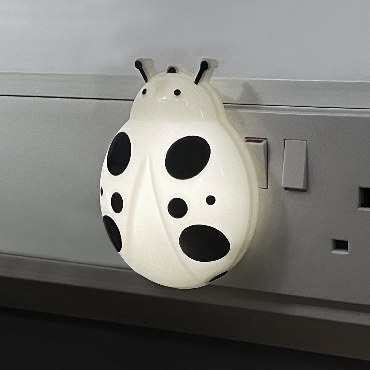 1W LED Night Light with Auto Sensor White Ladybug Plug In Dusk to Dawn - Energy Light Bulbs - Free delivery on all orders