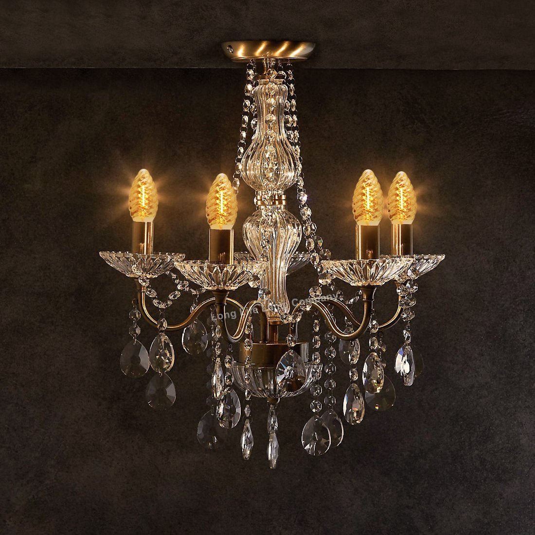1w LED Twisted Candle E14 Vintage Light Bulb Smoke Glass - Energy Light Bulbs - Free delivery on all orders