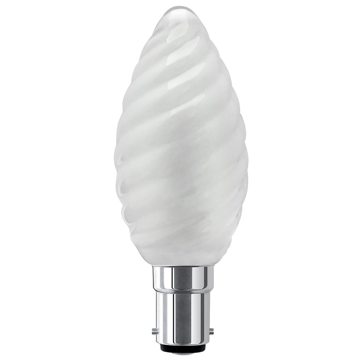 1W LED Twisted Opal Glass Flicker Flame Candle Light Bulb B15 2 Pack or 4 Pack