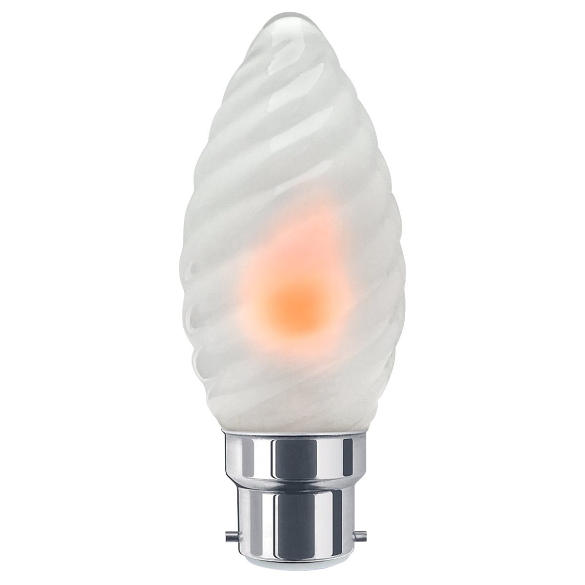 1W LED Flicker Flame Candle Bulb B22 – 2 or 4 Pack