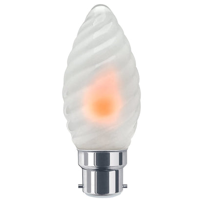 1W LED Flicker Flame Candle Bulb B22 – 2 or 4 Pack