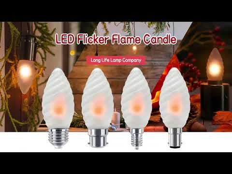 1W LED Flicker Flame Candle Bulb B22 – 2 or 4 Pack