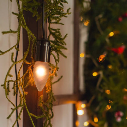 1W LED Twisted Opal Glass Flicker Flame Candle Light Bulb E14 2 Pack or 4 Pack