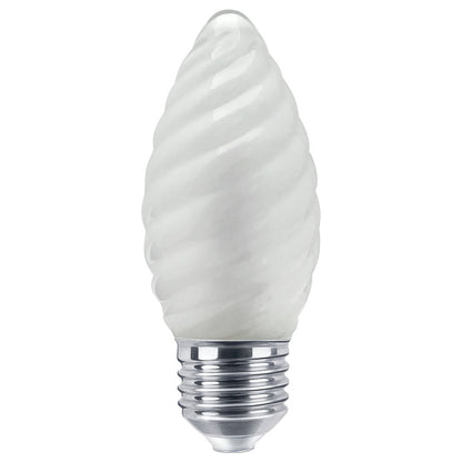 1W LED Twisted Opal Glass Flicker Flame Candle Light Bulb E27 2 Pack or 4 Pack