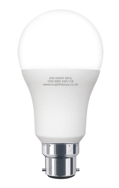 2 Pack 10w = 100w GLS LED Light Bulb B22 Cool White A60 - Energy Light Bulbs - Free delivery on all orders