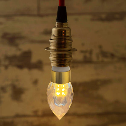 2 Pack 2W LED Crystal Candle Bulb 3000K Warm White E14 - Energy Light Bulbs - Free delivery on all orders