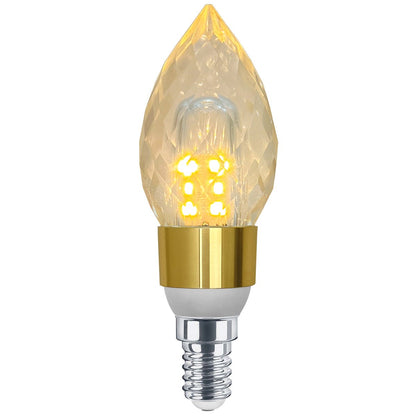 2 Pack 2W LED Crystal Candle Bulb 3000K Warm White E14 - Energy Light Bulbs - Free delivery on all orders