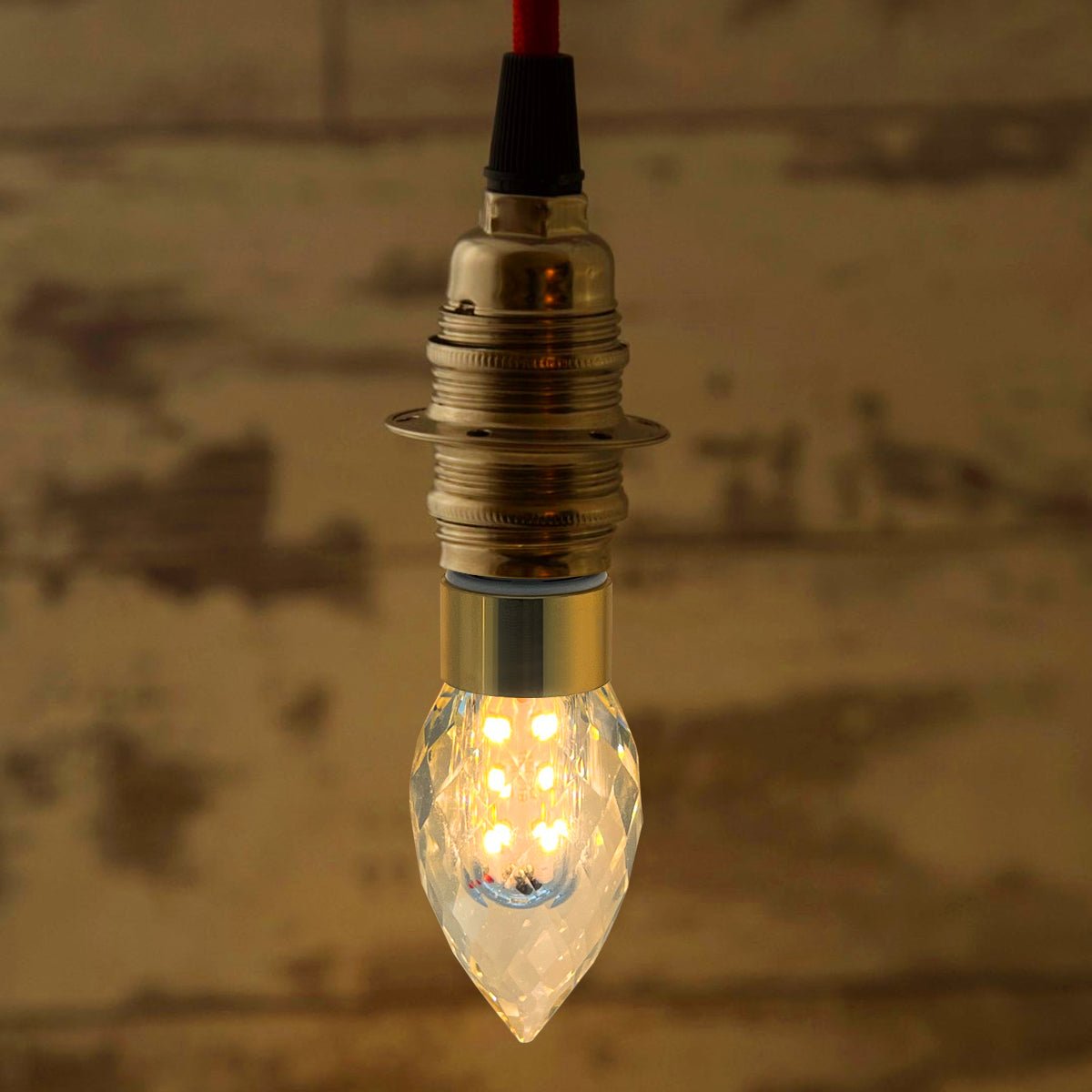 2 Pack 5W LED Crystal Candle Bulb Dimmable 3000K Warm White E14 - Energy Light Bulbs - Free delivery on all orders