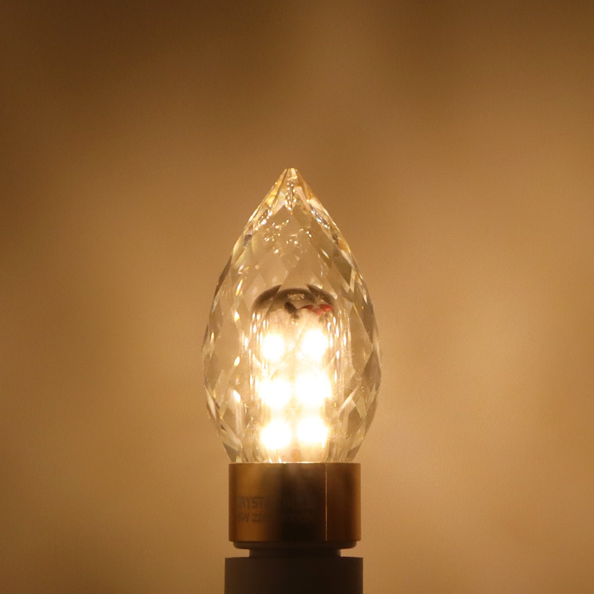 2 Pack 5W LED Crystal Candle Bulb Dimmable 3000K Warm White E14 - Energy Light Bulbs - Free delivery on all orders