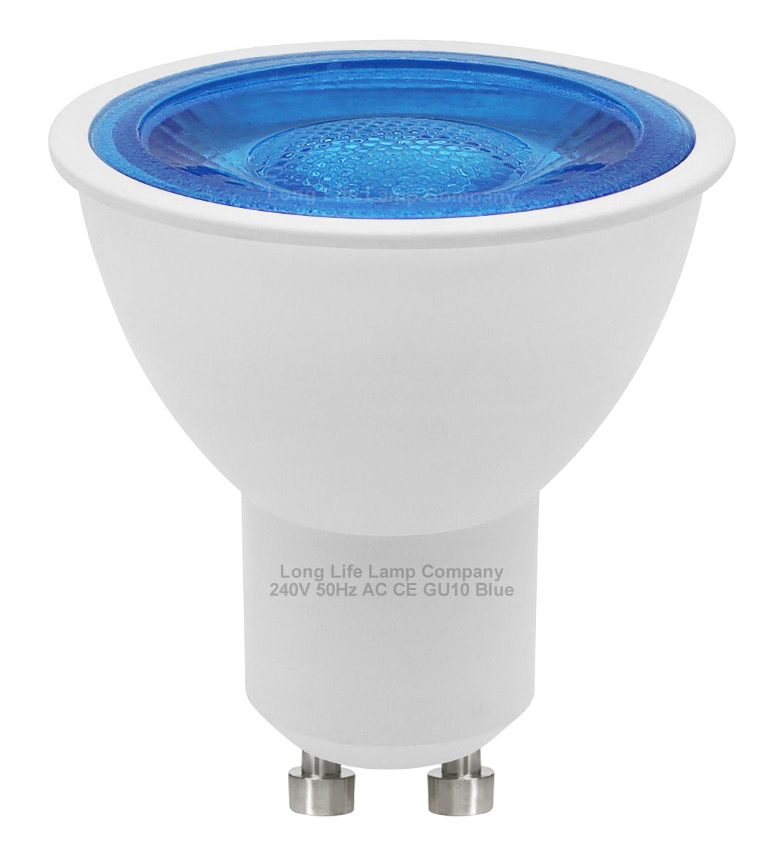 2 Pack LED GU10 Blue Light Bulb 5w with Blue Lens Diffuser - Energy Light Bulbs - Free delivery on all orders