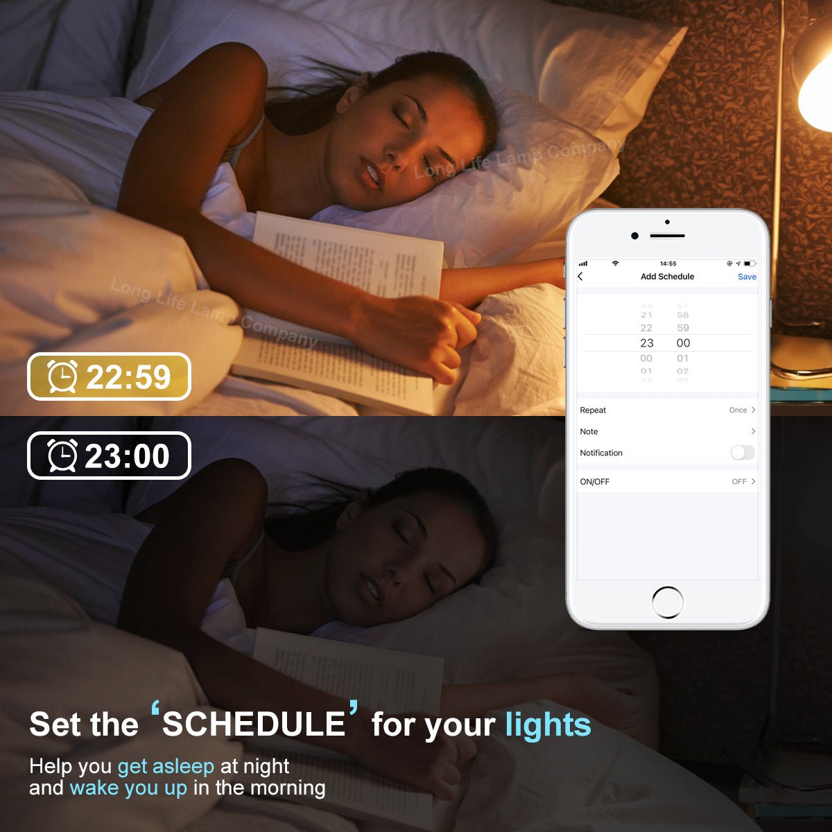 2 Pack Wifi 5W GU10 LED Smart Light Bulb Warm White to Cool White Alexa Google Controlled by Smartphone - Energy Light Bulbs - Free delivery on all orders