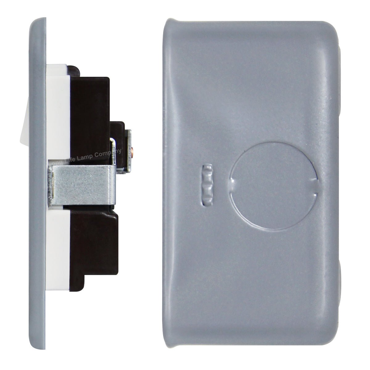 2 X 13 Amp Metal Clad Socket 2 Gang Switched Socket Outlet - Energy Light Bulbs - Free delivery on all orders