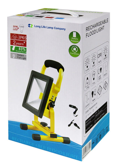 20W Cordless Rechargeable LED Work Light IP65 Slim Hand Torch - Energy Light Bulbs - Free delivery on all orders
