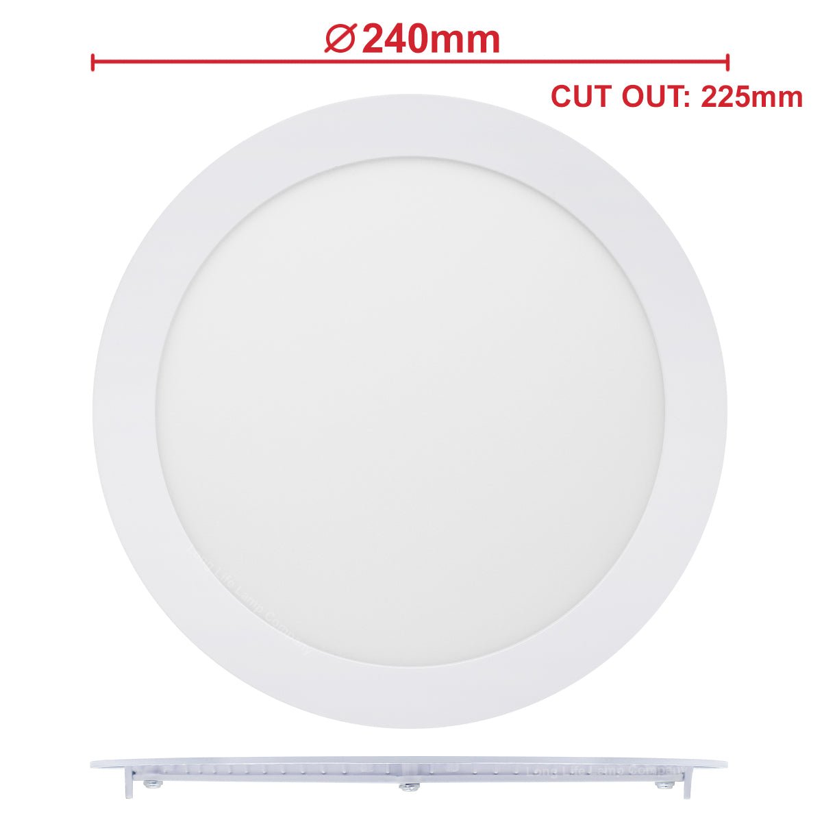 20W LED Back Lit Round Recessed Ceiling Panel Light Cool White 6500k 20WR65K - Energy Light Bulbs - Free delivery on all orders