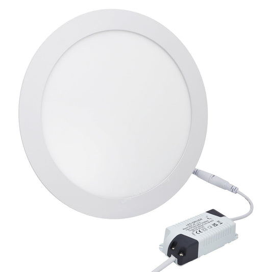 20W LED Back Lit Round Recessed Ceiling Panel Light Cool White 6500k 20WR65K - Energy Light Bulbs - Free delivery on all orders